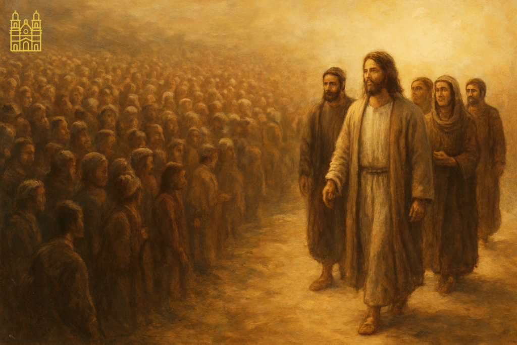 Seguir Jesus: ser discípulo ou multidão? Imagem gerada por IA