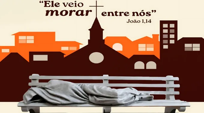 Cartaz da Campanha da Fraternidade 2026. Disponível em: https://www.acidigital.com/noticia/64015/cnbb-lanca-cartaz-da-campanha-da-fraternidade-2026-sobre-fraternidade-e-moradia. Acesso em: nov. 2025